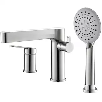 Смеситель на борт ванны BelBagno Delta DEL-BVD3-IN, сатин