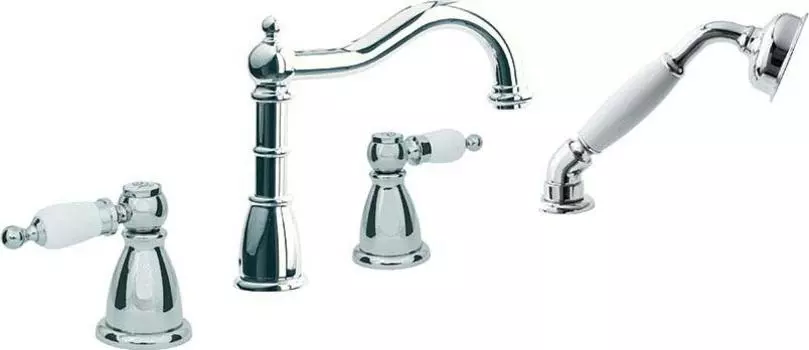 Смеситель на борт ванны Boheme Cromo 396, хром