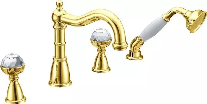 Смеситель на борт ванны Boheme Imperiale 392, золото