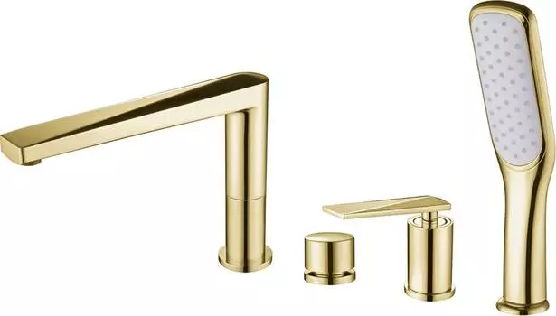 Смеситель на борт ванны Boheme Venturo 380, золото