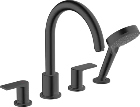 Смеситель на борт ванны Hansgrohe Vernis Shape 71459670, матовый чёрный