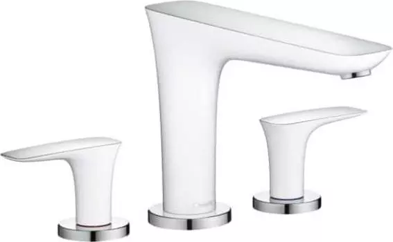 Смеситель на край ванны Hansgrohe PuraVida 15448400, белый хром