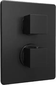 Смеситель Paini Dax-R 84PZ691TH с термостатом встраиваемый для душа, черный матовый PVD