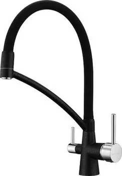 Смеситель Paulmark Sigen Si213111-418 для кухонной мойки, чёрный металлик