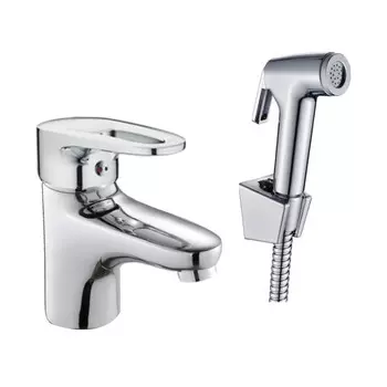 Смеситель с гигиеническим душем Haiba HB1268 хром