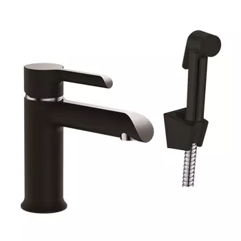 Смеситель с гигиеническим душем Haiba HB12805-7 черный