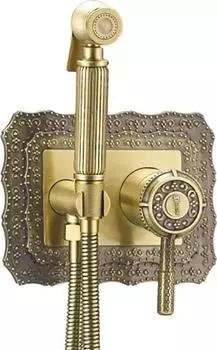 Смеситель с гигиеническим душем Zorg Antic A 116 BD-BR, бронза