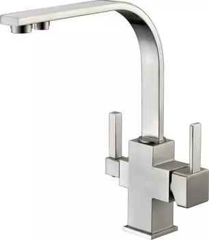 Смеситель Zorg Sanitary ZR 332 YF nickel для кухонной мойки