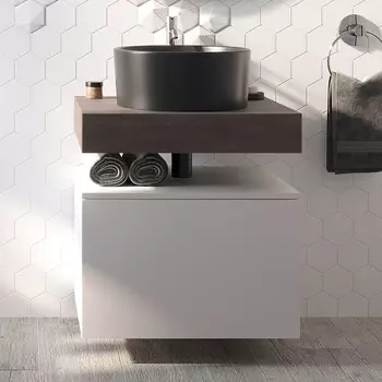 Столешница STWORKI Ольборг 60 дуб карпентер, без отверстий, с тумбой 60