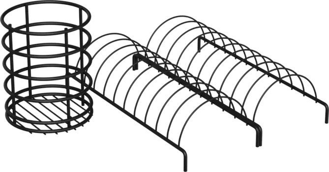Сушилка Domaci Феррара Ac-13-01 35,5х29,5 см, для посуды, черный муар