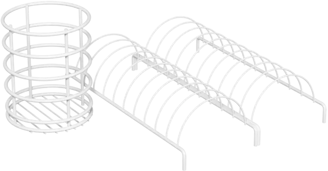 Сушилка Domaci Феррара Ac-13-02 35,5х29,5 см, для посуды, белый муар