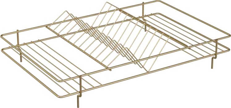 Сушилка Domaci Феррара D666-04 47х31 см, для посуды, золото поталь