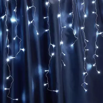 Светодиодная гирлянда Feron Бахрома 230V 5000K холодный белый без мерцания CL23 32349