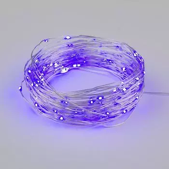 Светодиодная гирлянда Uniel Роса фиолетовый ULD-S1000-100/SCB/3AA Purple IP20 Dew UL-00007187