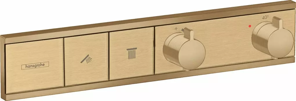 Термостат для душа Hansgrohe RainSelect 15380140, шлифованная бронза