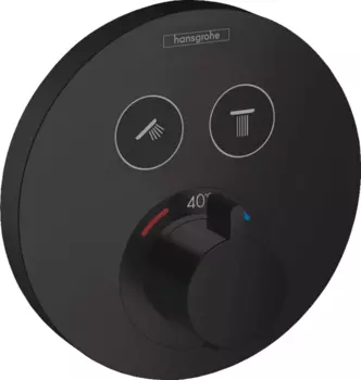 Термостатический смеситель для душа Hansgrohe ShowerSelect S 15743670, черный матовый