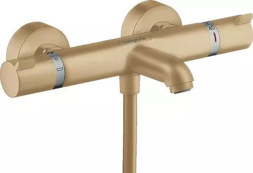 Термостатический смеситель для ванны c душем Hansgrohe Ecostat Comfort 13114140, бронза шлифованная