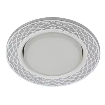 Точечный светильник ЭРА с подсветкой DK LD37 WH/WH Б0037384