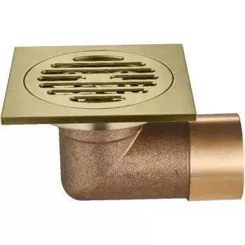 Трап для душа Raglo R605.10.03, 10 x 10 см, с решеткой, золотой сатин