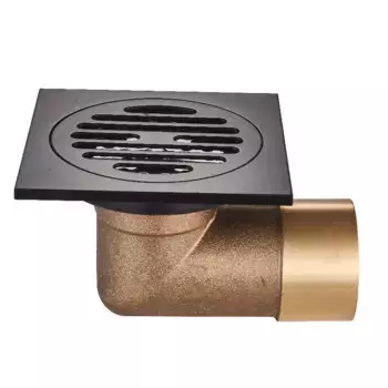 Трап для душа Raglo R605.10.06, 10 x 10 см, с решеткой, черный матовый