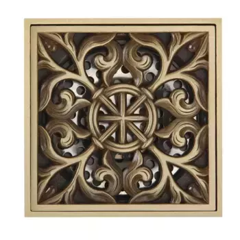 Трап сливной Veragio Canyon VR.CAN-2061.BR, 10 х 10 см, бронза