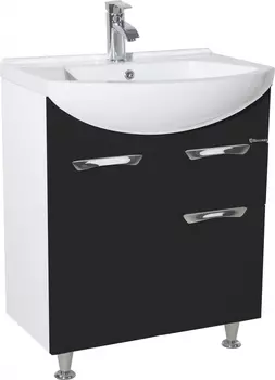 Тумба для комплекта Bellezza Альфа 65 чёрная с ящиком