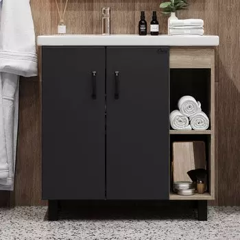 Тумба для комплекта Onika Тимбер 80.10 серая 108046, дуб сонома