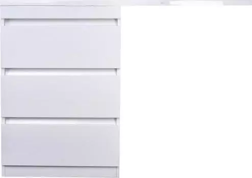 Тумба для комплекта Style Line Даллас 120 Люкс PLUS, напольная, 3 ящика