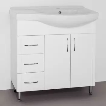 Тумба для комплекта Style Line Эко Стандарт №25 82 белая левая