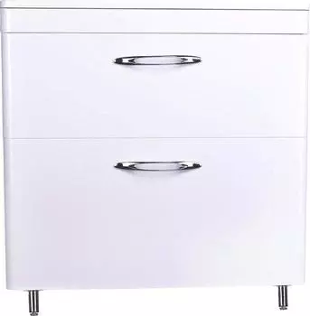 Тумба для комплекта Style Line Каре 80 напольная, Люкс Plus, белая