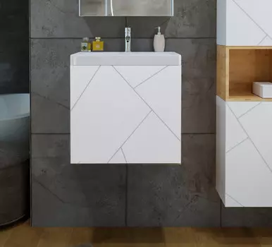 Тумба для ванной Бриклаер Кристалл 4627125415937 белый