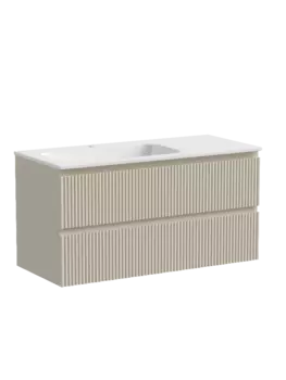 Тумба под раковину 100 см Sancos Snob R левая SNR100LCE, бежевый