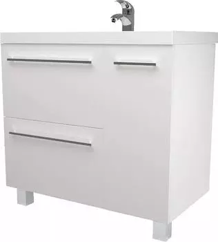 Тумба под раковину 1MarKa Соната 90Н У83680, Белая глянцевая