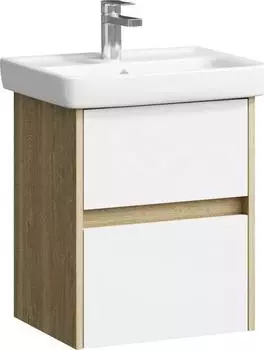 Тумба под раковину 50 дуб балтийский/белый Aqwella Сити SIT0105DB