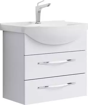 Тумба под раковину 60 см белая 2 ящика Aqwella Аллегро Agr.01.06/2