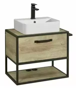 Тумба под раковину Акватон Лофт Фабрик 1A2423K2LTDU0 бежевый