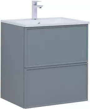 Тумба под раковину Aquanet Арт 60 00313274 зеленый, серый