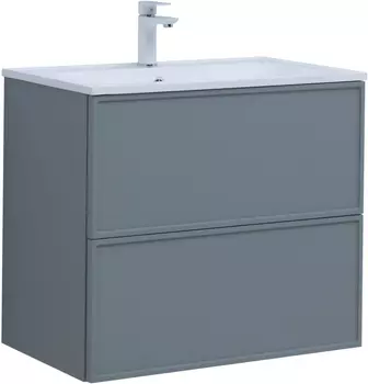 Тумба под раковину Aquanet Арт 75 00313275 зеленый, серый