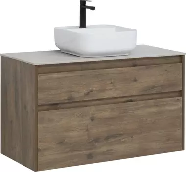 Тумба под раковину Aquanet Nova Lite 100 00249521 коричневый