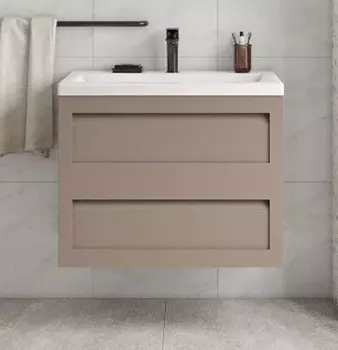 Тумба под раковину Art&Max Platino 75 AM-Platino-750-2C-SO-CM, бежевый матовый