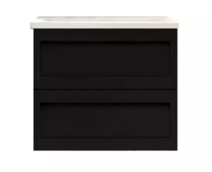 Тумба под раковину Art&Max Platino AM-Platino-600-2C-SO-NM-Cer черный