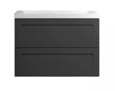 Тумба под раковину Art&Max Platino AM-Platino-800-2C-SO-GM-Cer черный