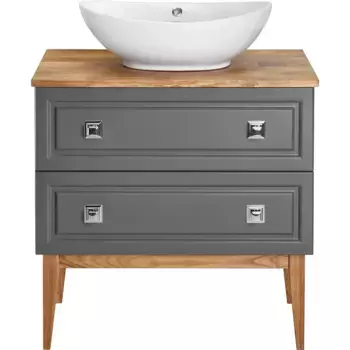 Тумба под раковину ASB-Woodline Каталина 12095 серый