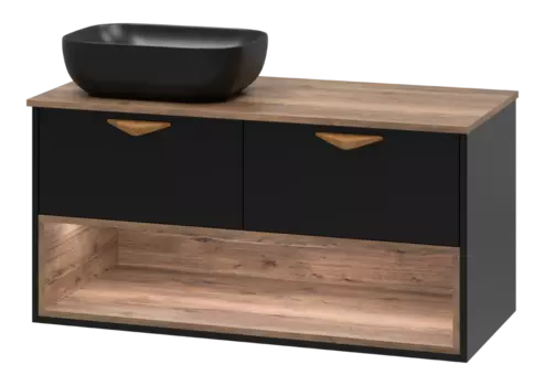 Тумба под раковину Brevita Bergen BER-07105-19-02-2Я черный, темное дерево