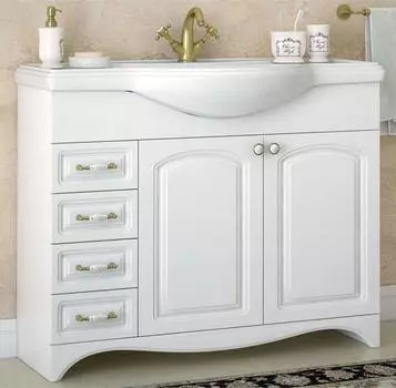 Тумба под раковину Corozo Классика 105 SD-00000315, белый