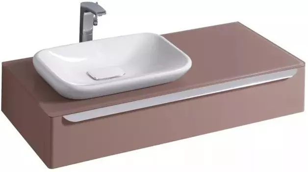 Тумба под раковину Geberit myDay 824261000+245460600, какао с молоком глянец