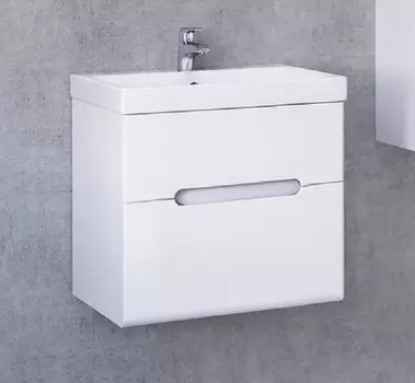 Тумба под раковину Jorno Moduo Slim 50 Mod.01.50/P/W подвесная белая