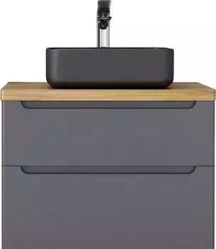 Тумба под раковину Jorno Wood 80 Wood.01.80/P/GR подвесная серая