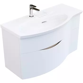 Тумба под раковину Kerama Marazzi Riva 100 L RV.100Lh\WHT.M подвесная Белая матовая