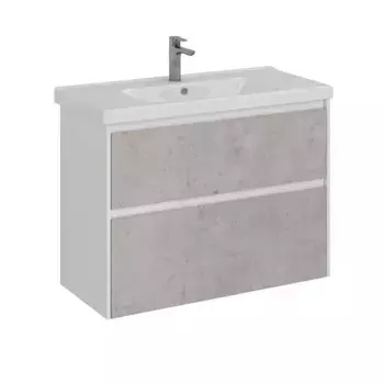 Тумба под раковину Lemark Combi LM03C100T-Beton белый, серый